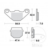 RMS Bremsbelag 225100040 vorne =MCB519 Standard mit ABE fr 1 Scheibe.