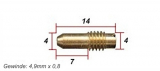 Vergaser-Leerlaufdse Mikuni Grsse 45,0.